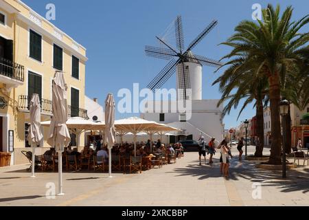 Placa d`Alfons III in der Altstadt von Ciutadella, Ciutadella, Menorca, Mittelmeer, Balearen, Islas Baleares, Spanien Stockfoto